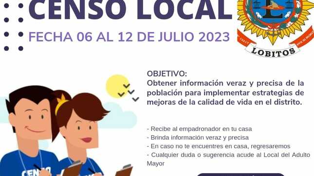 Archivo JPG de Del 6 Al 12 De Julio Se Realizará Censo En Lobitos