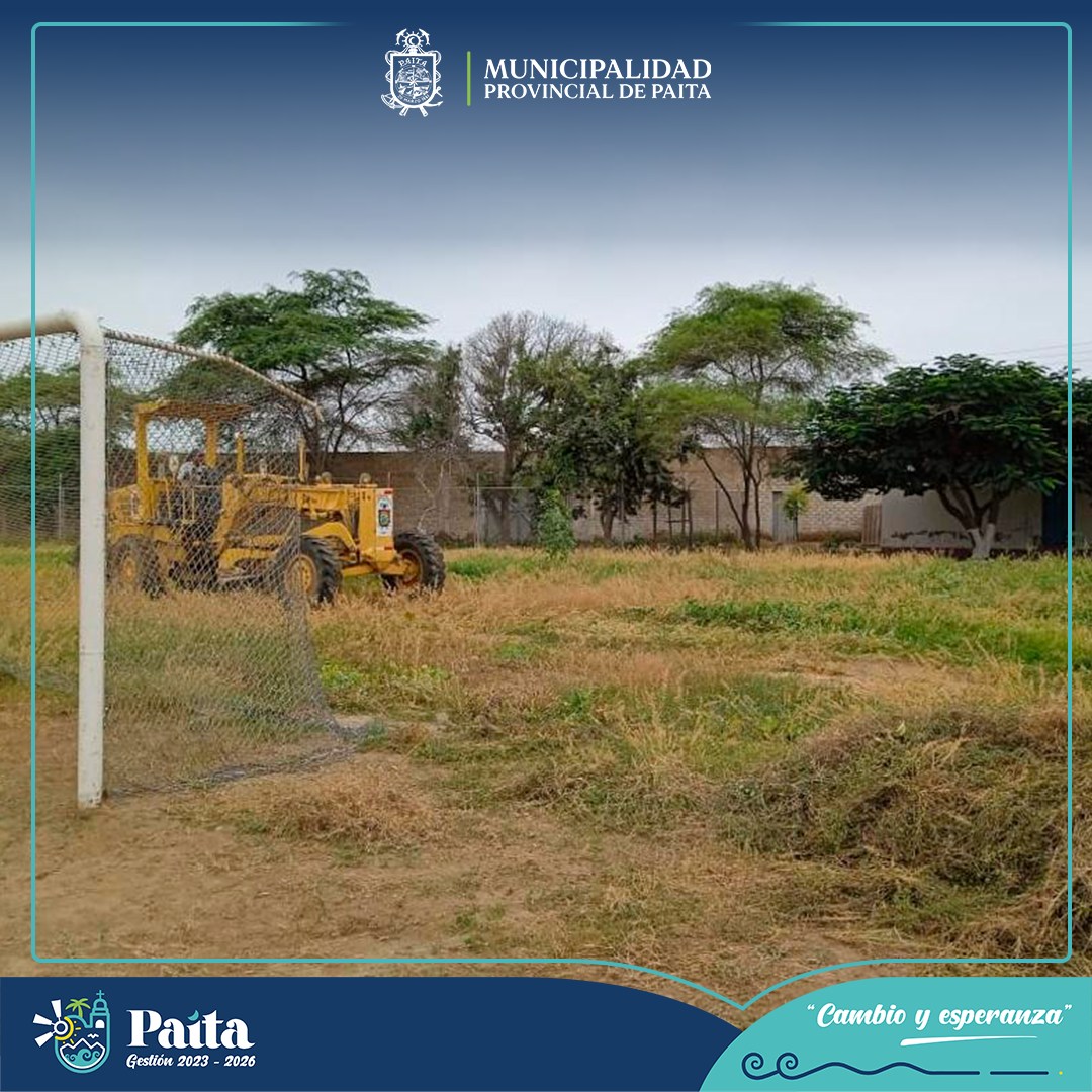 Municipalidad de Paita realiza Mantenimiento y limpieza a estadio Hermanos Cárcamo