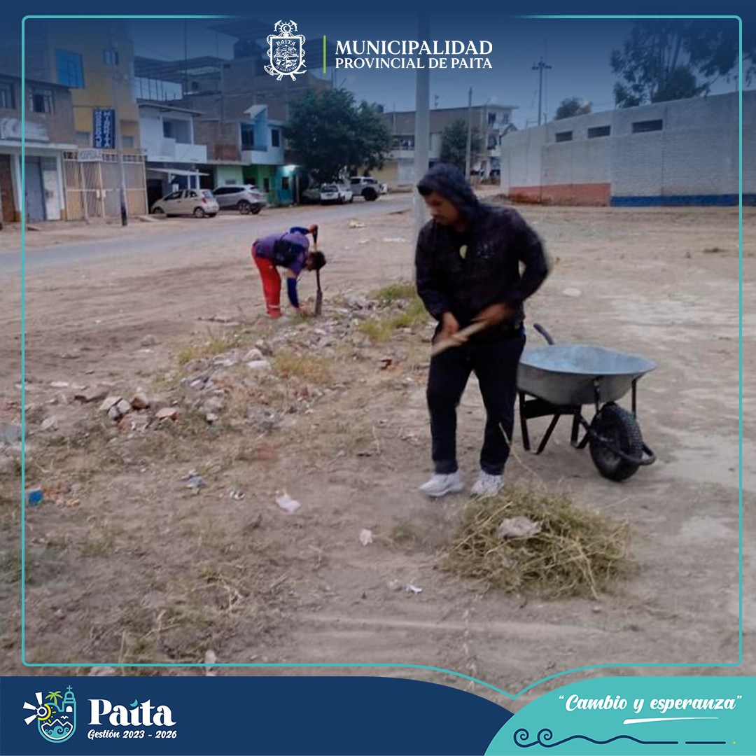 Municipalidad de Paita realiza Mantenimiento y limpieza a estadio Hermanos Cárcamo