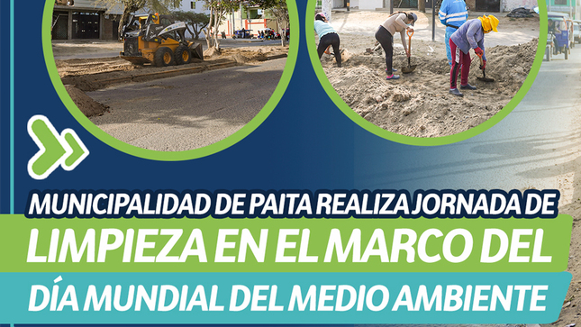 Municipalidad de Paita realiza jornada de limpieza en el marco del Día Mundial del Medio Ambiente