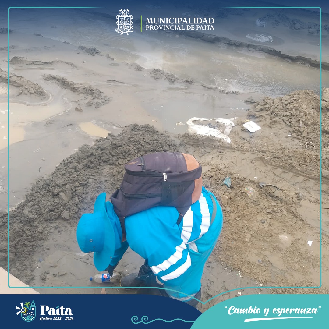 Municipalidad de Paita realiza Limpieza Permanente del jr. Zanjón, frente a Oleajes Anómalos 