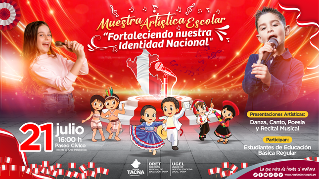 Estudiantes participarán en muestra artística por fiestas patrias