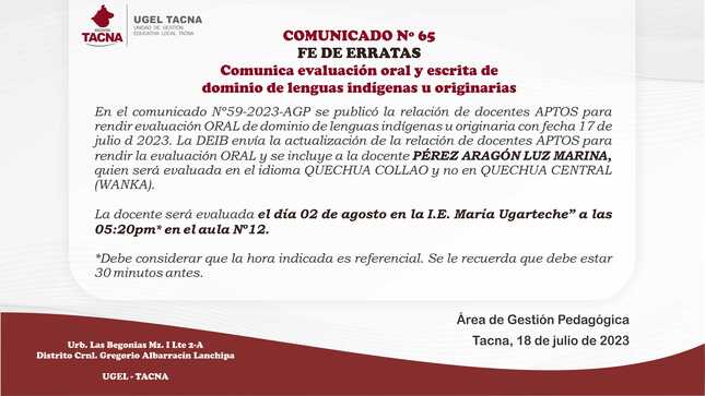 Archivo JPG de comunicado