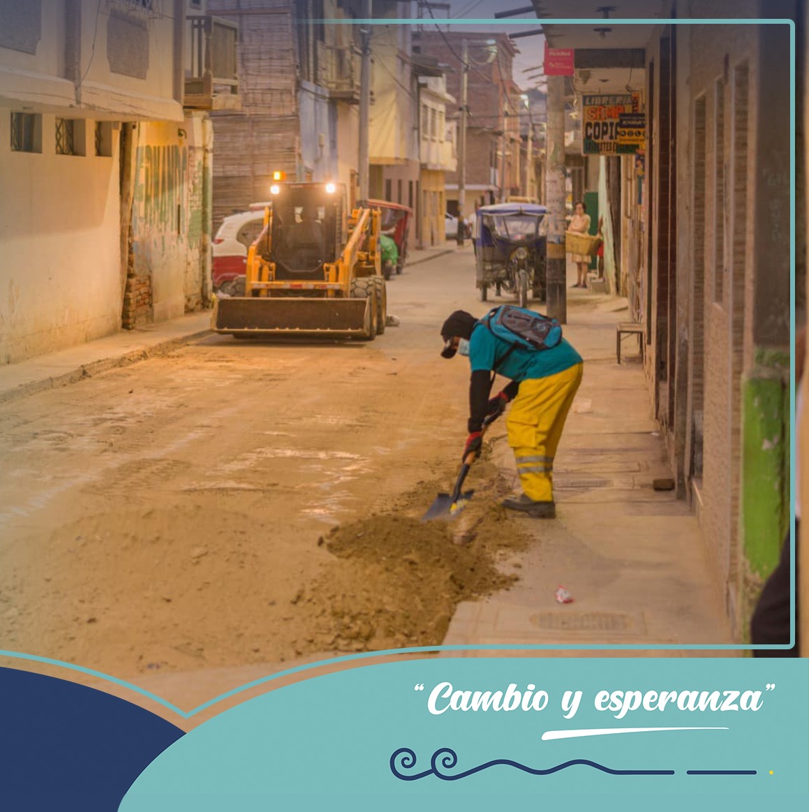 Limpieza las calles Bolívar y San Martín del sector la Punta