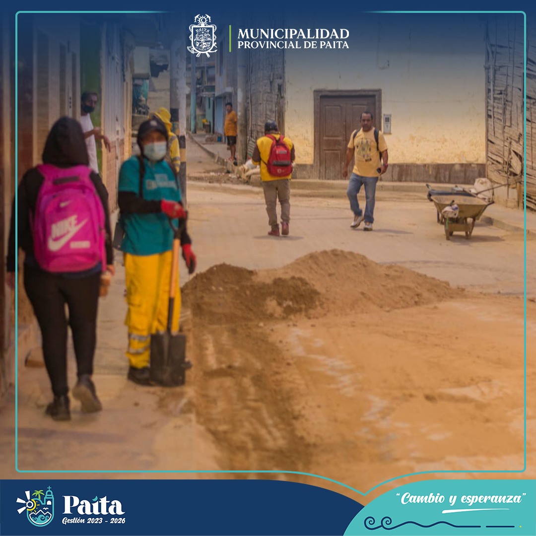 Limpieza las calles Bolívar y San Martín del sector la Punta