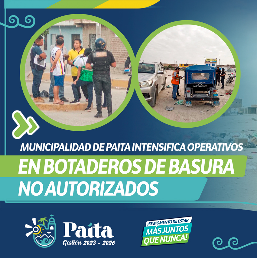 Operativo en botaderos de basura