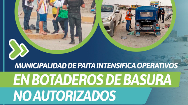 Operativo en botaderos de basura