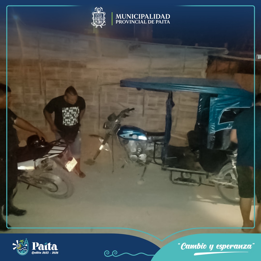 Gracias a la Rápida intervención de Serenazgo se encontró Mototaxi que había sido reportada Robada 