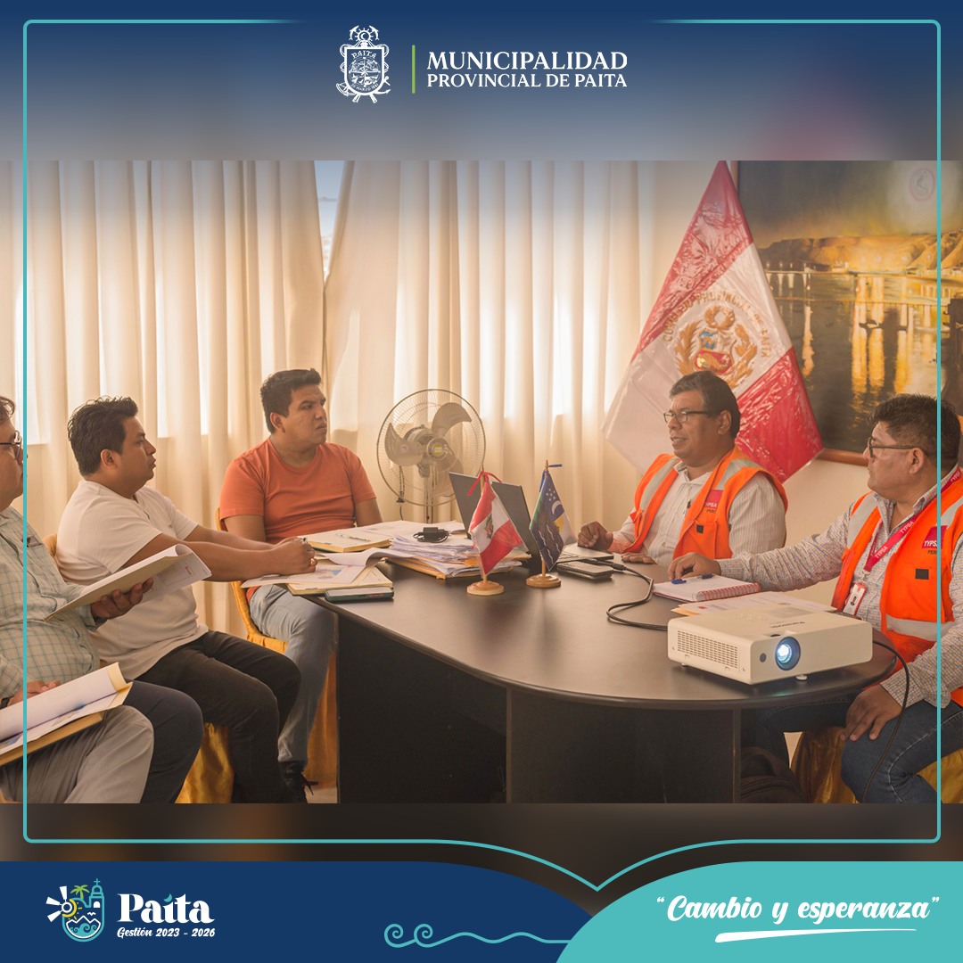 Alcalde Pedro Cuadros y Typsa Perú sostienen reunión en el marco del proyecto “Entrega del Drenaje Pluvial integral de la ciudad de Paita”