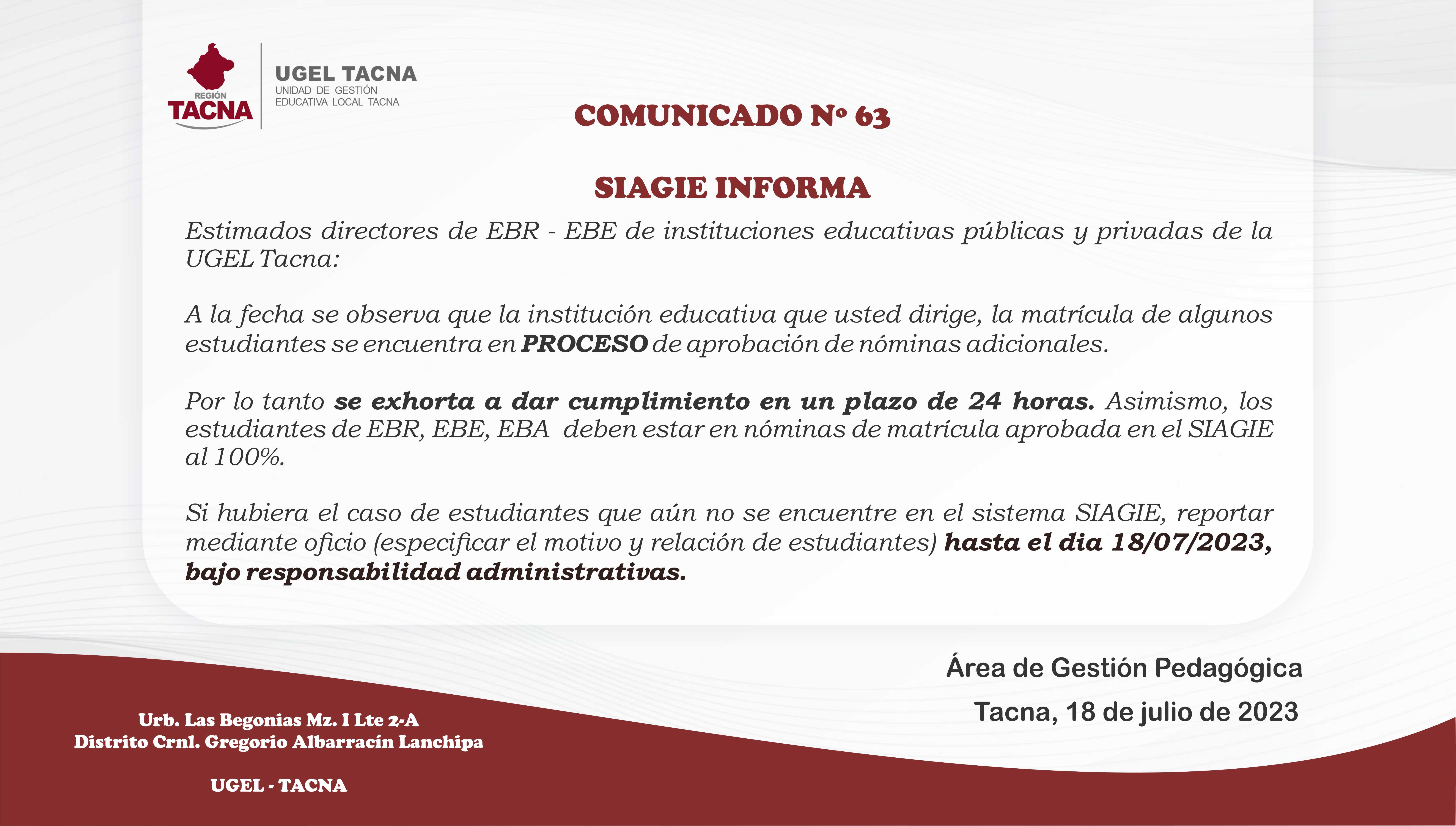 Archivo JPG de comunicado