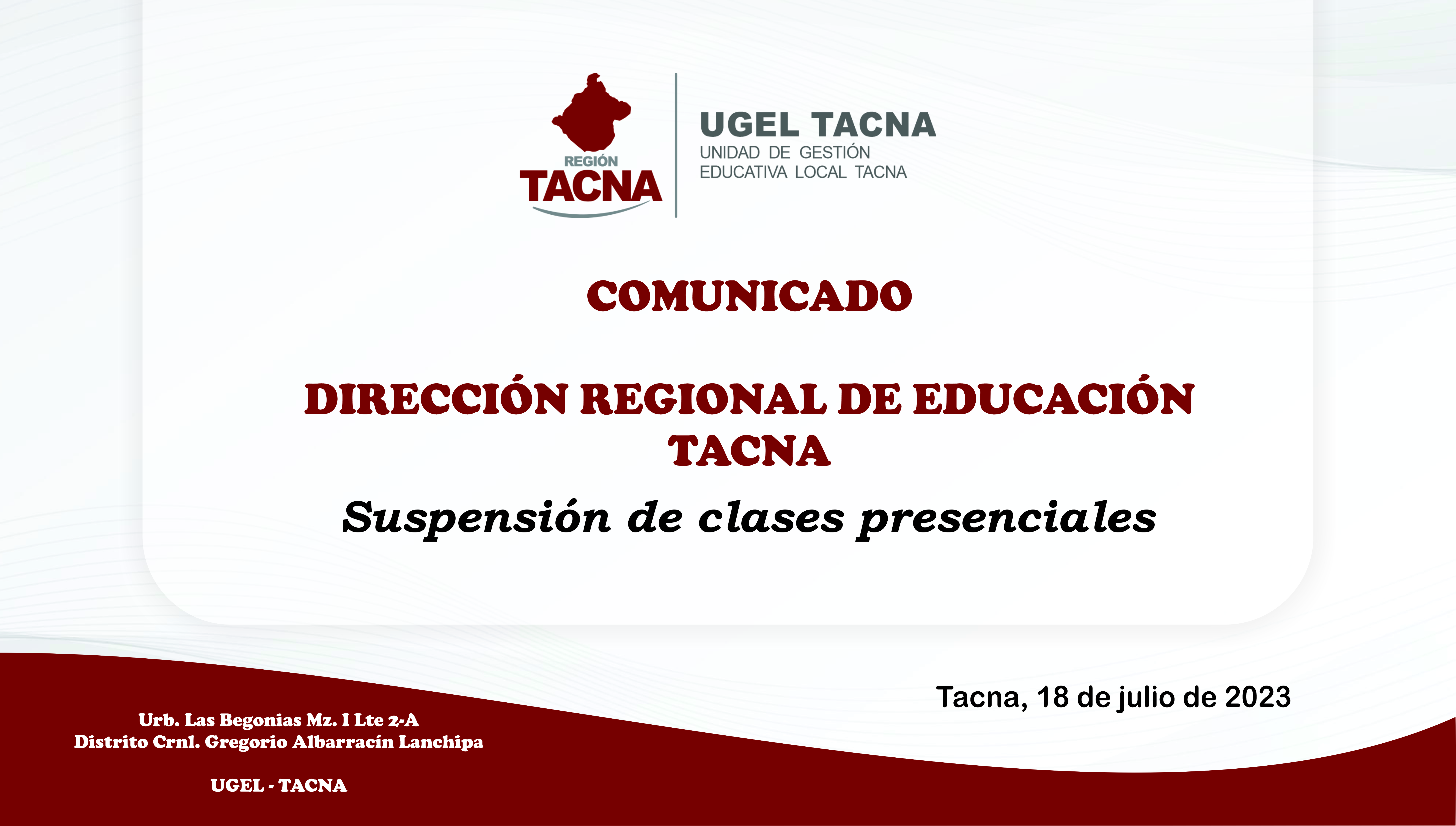 Archivo JPG de comunicado