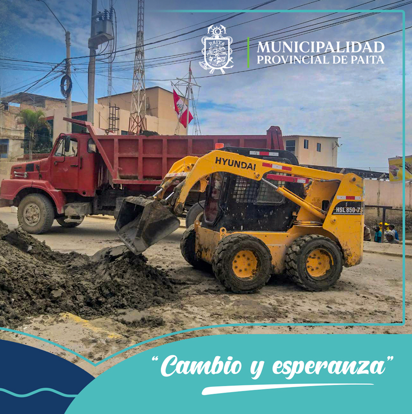 Municipalidad de Paita realiza limpieza de arena acumulada