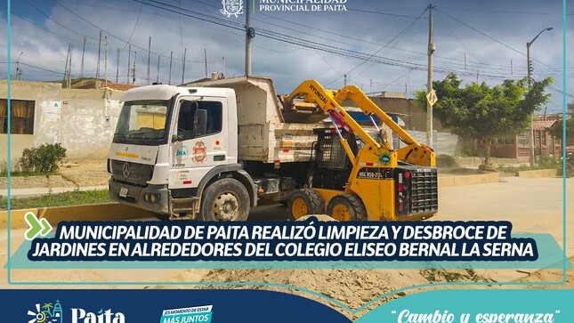 Municipalidad de Paita realizó limpieza y desbroce