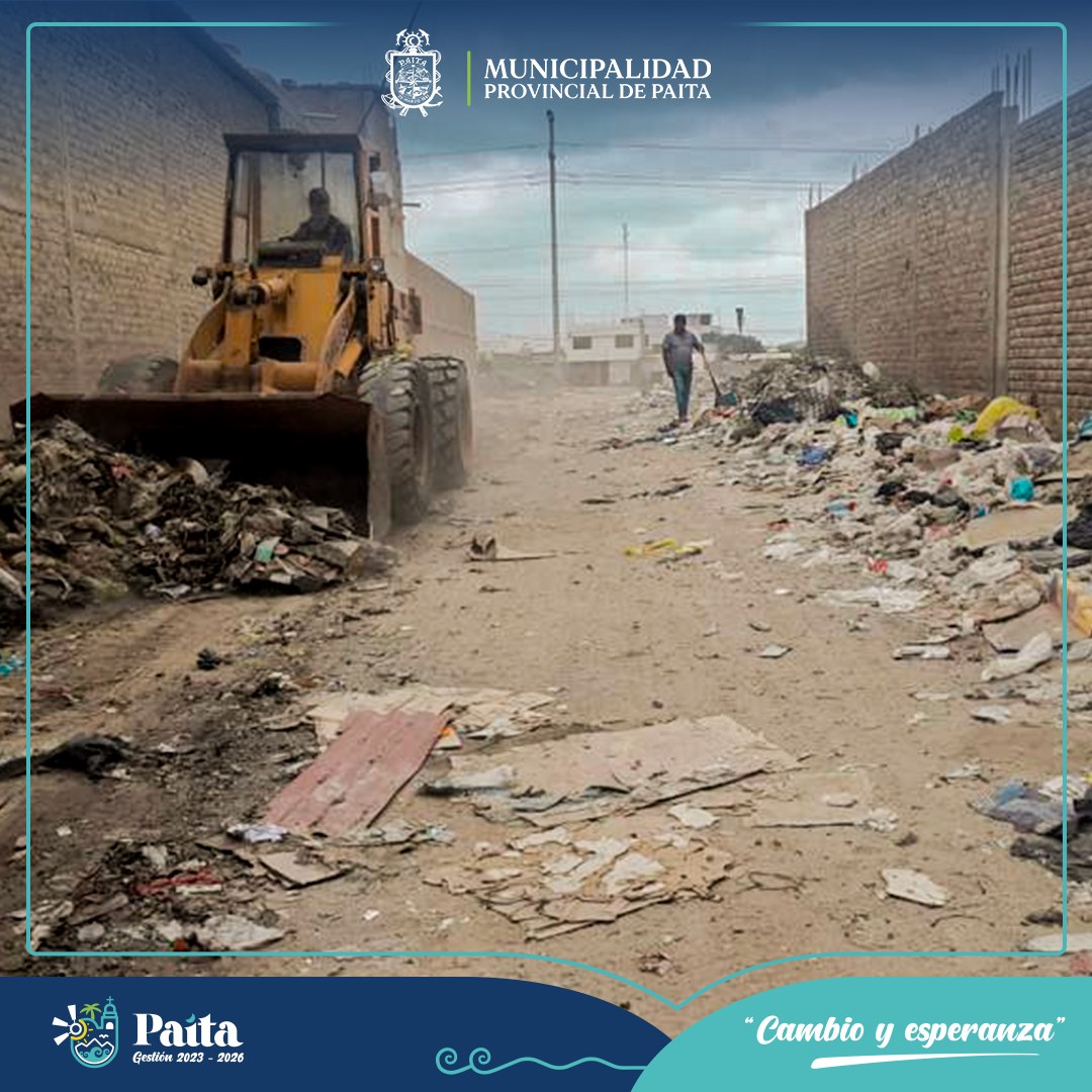Municipalidad de Paita retiró 70 T de Basura en la Vía de Acceso del Anexo Comunal Nuevo Paraíso 