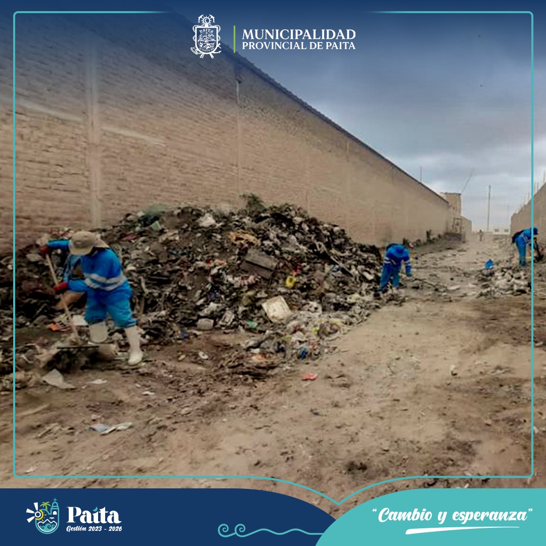 Municipalidad de Paita retiró 70 T de Basura en la Vía de Acceso del Anexo Comunal Nuevo Paraíso 
