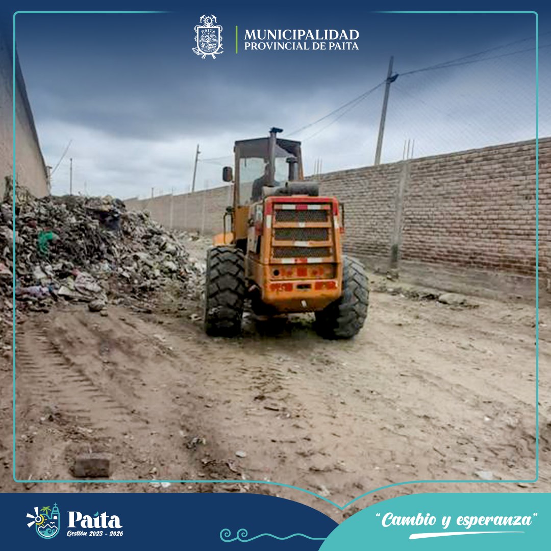 Municipalidad de Paita retiró 70 T de Basura en la Vía de Acceso del Anexo Comunal Nuevo Paraíso 