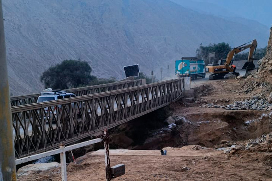 Cierre temporal de vía por trabajos en el puente “La Cabaña” En Canta