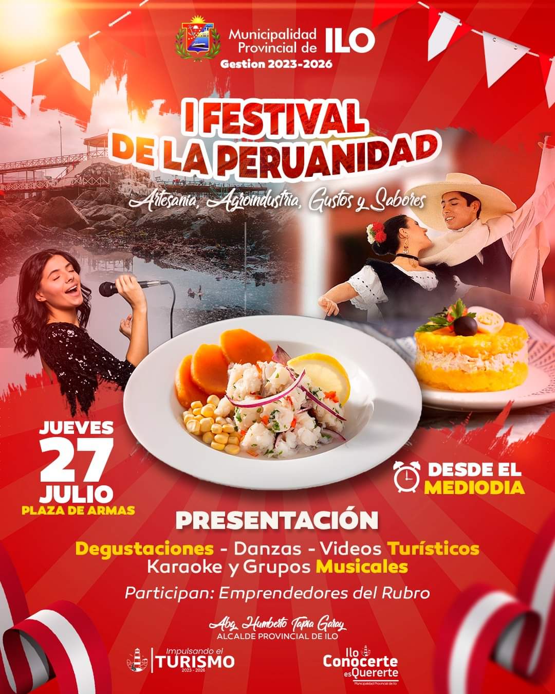 Festival permitirá Resaltar la variedad de la comida Peruana