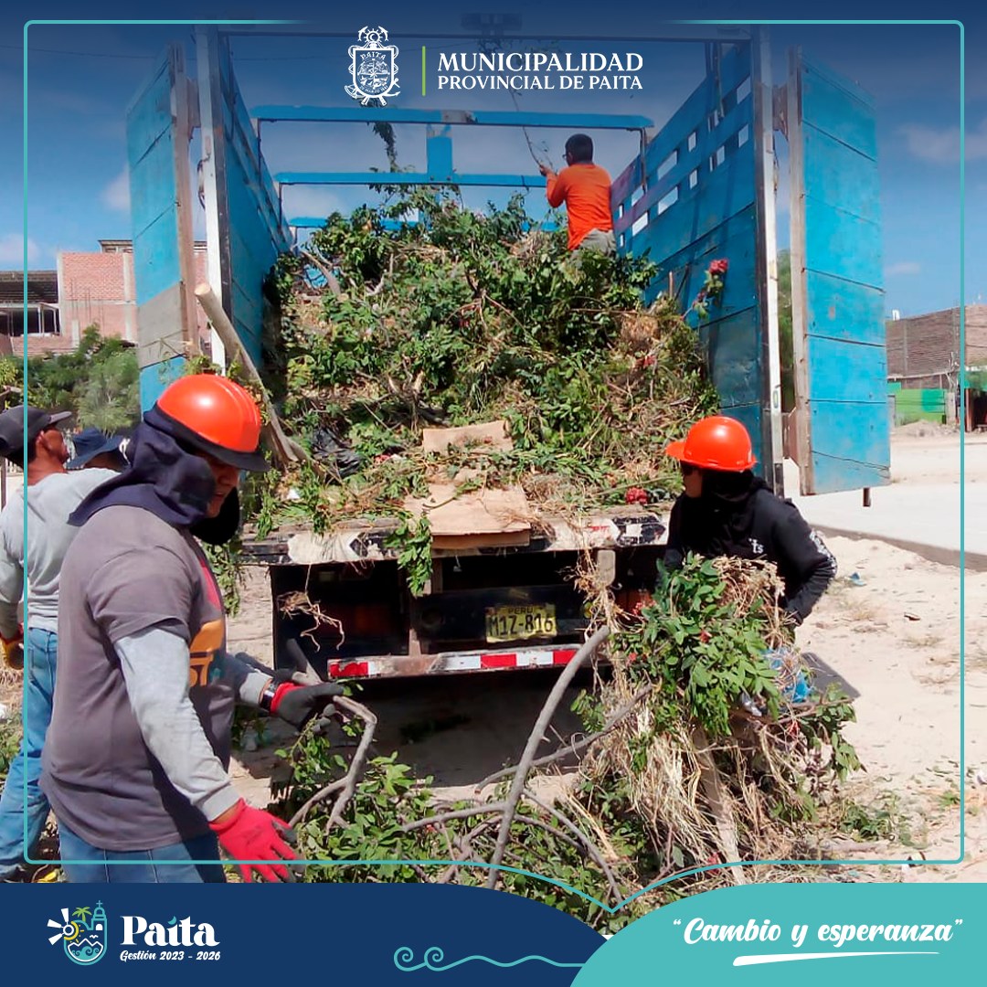 Municipalidad de Paita continúa jornadas de eliminación de maleza