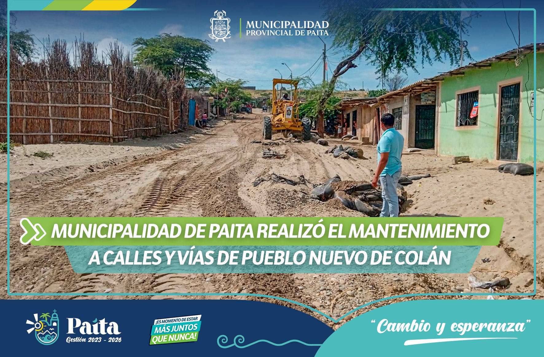 Municipalidad de Paita realizó el mantenimiento a calles