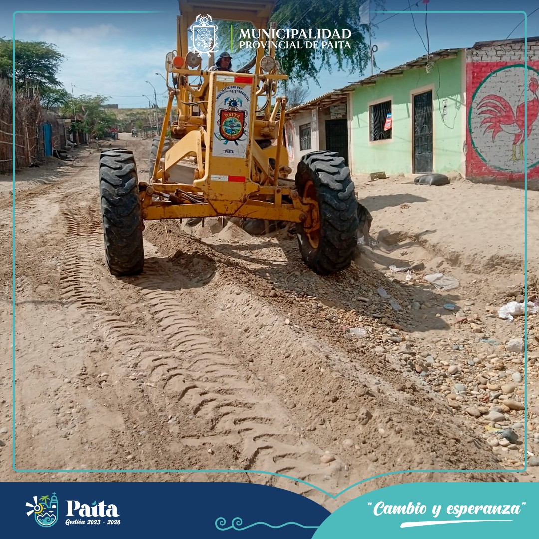 Municipalidad de Paita realizó el mantenimiento a calles