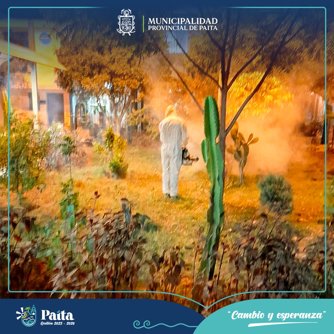 Municipalidad de Paita continúa con fumigación
