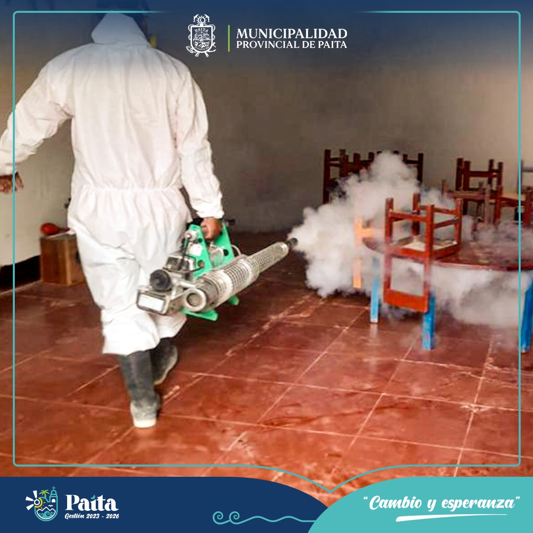 Municipalidad de Paita fumigó 66 instituciones