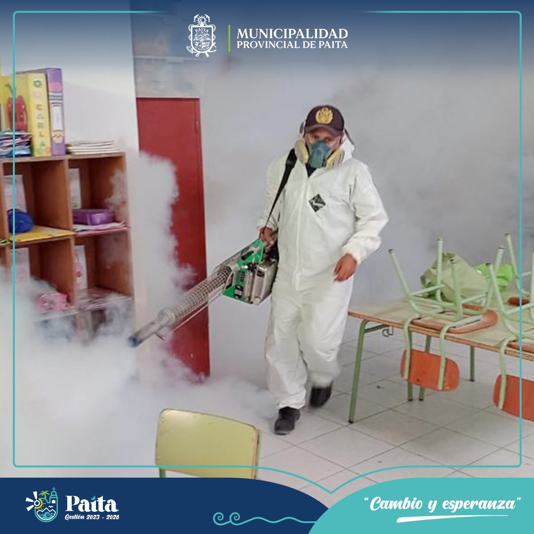 Municipalidad de Paita fumigó 66 instituciones