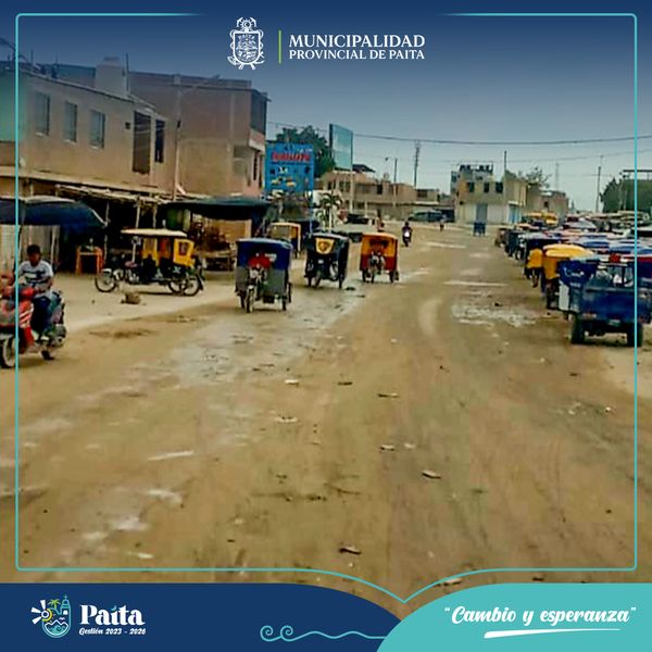 Municipalidad de Paita Realizó Regado de Calles en Marco Jara