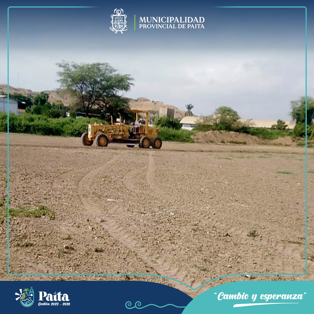 Municipalidad de Paita Realizó Mantenimiento a Campos Deportivos de Amotape y Anexos