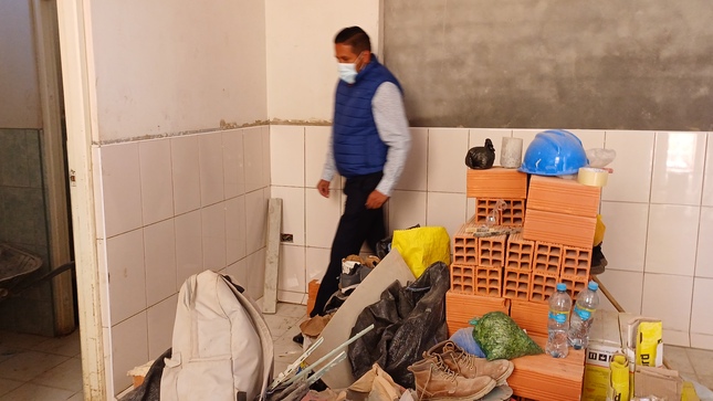 Director de la RSSC visitó obras de mantenimiento en hospital Leoncio Prado de Huamachuco.