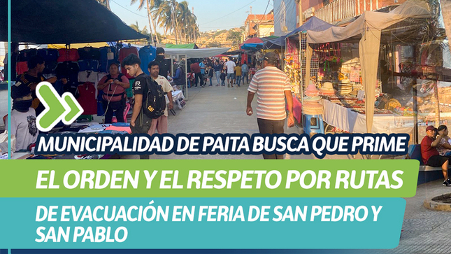 Municipalidad de Paita busca que prime el orden y el respeto