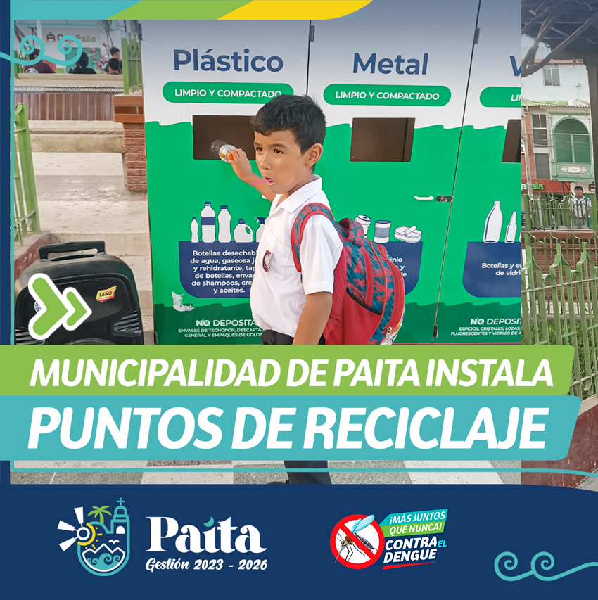 Municipalidad de Paita Instala Puntos de Reciclaje