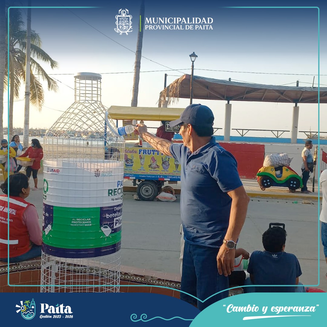 Municipalidad de Paita Instala Puntos de Reciclaje