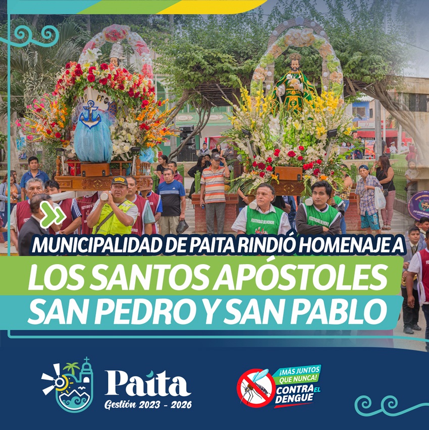 Municipalidad de Paita rindió homenaje a los santos apóstoles