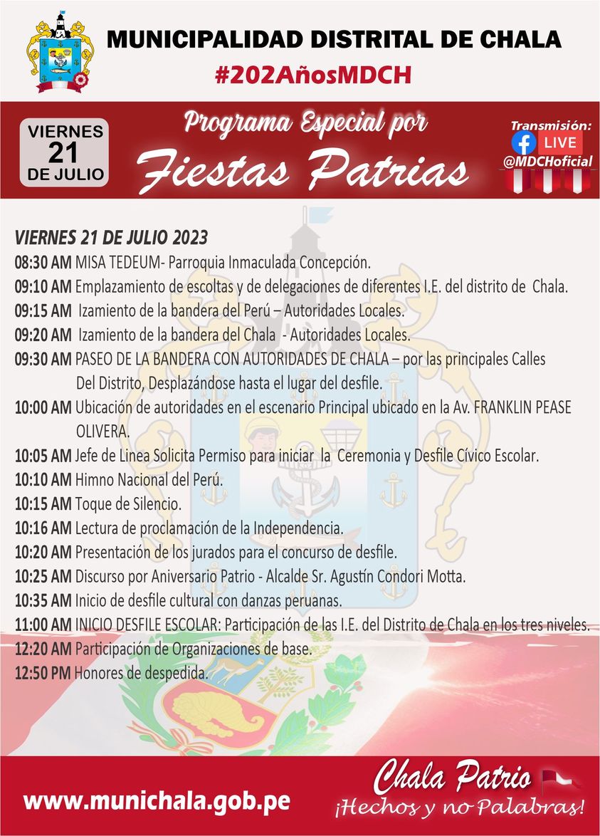 Invitaci贸n a la celebraci贸n por Fiestas Patrias