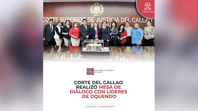 Corte Superior del Callao presentó a líderes de Oquendo la próxima construcción del Módulo Básico de Justicia 