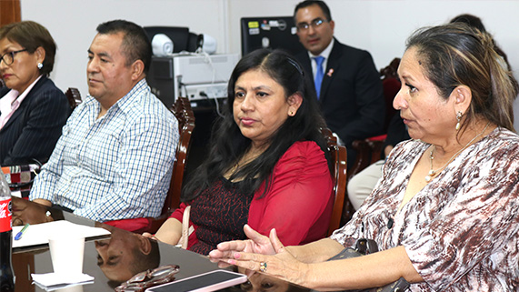 Líderes de programas de vivienda de Oquendo mostraron su satisfacción por este gran proyecto (Módulo Básico de Justicia) y respaldaron las acciones que desarrollará el Poder Judicial chalaco