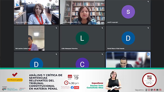 Jueza suprema Susana Ynés Castañeda Otsu, de la Sala Penal Transitoria de la Corte Suprema de Justicia de la República, dictó conferencia en la Corte Superior del Callao