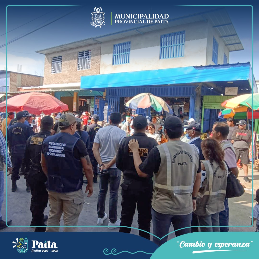 Municipalidad de Paita realizó operativo en el mercadillo Santa Rosa
