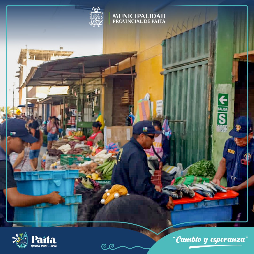 Municipalidad de Paita realizó operativo en el mercadillo Santa Rosa