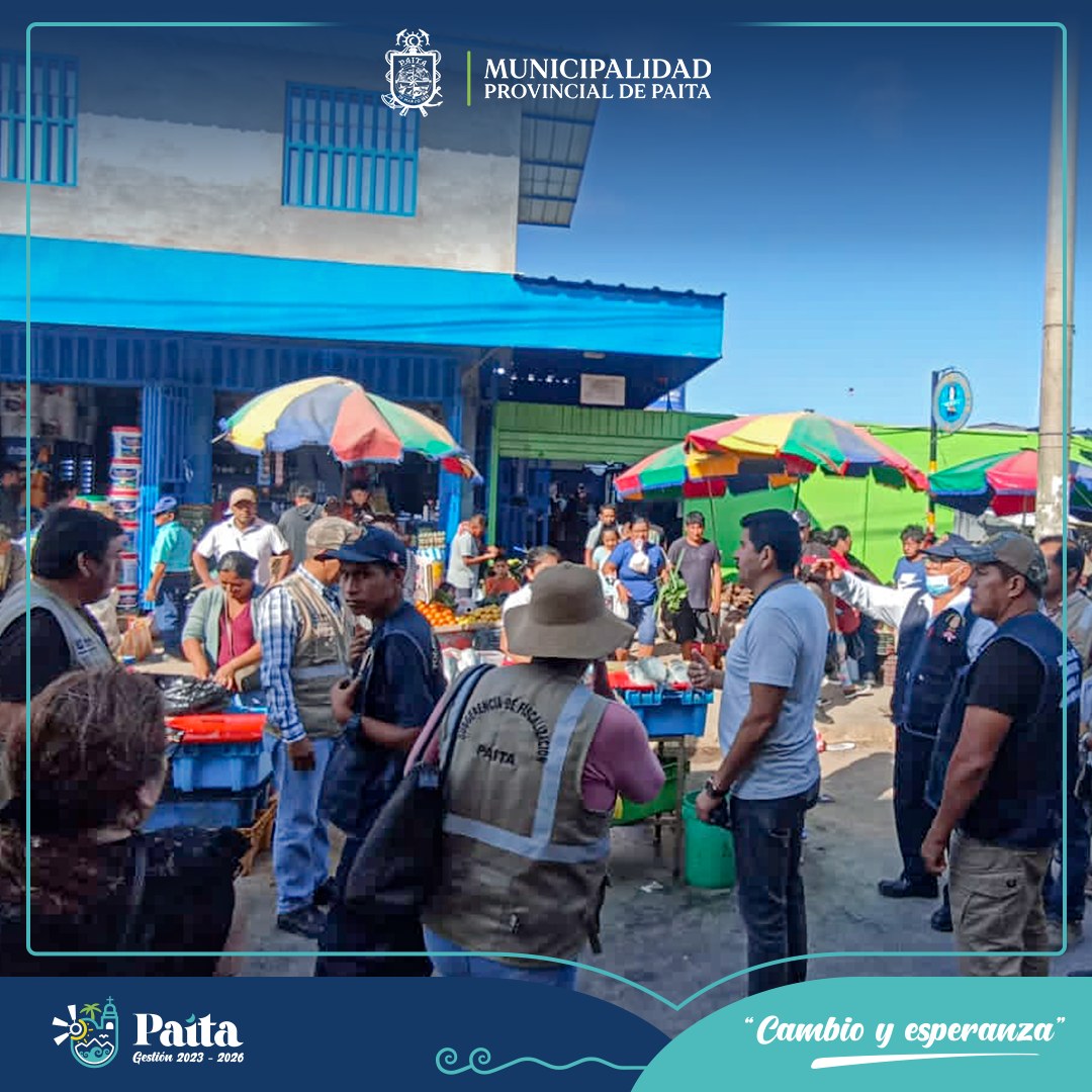 Municipalidad de Paita realizó operativo en el mercadillo Santa Rosa