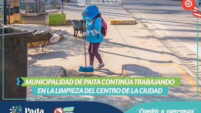 Municipalidad de Paita continúa trabajando en la limpieza