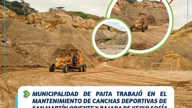 Municipalidad de Paita trabajó en el mantenimiento de canchas