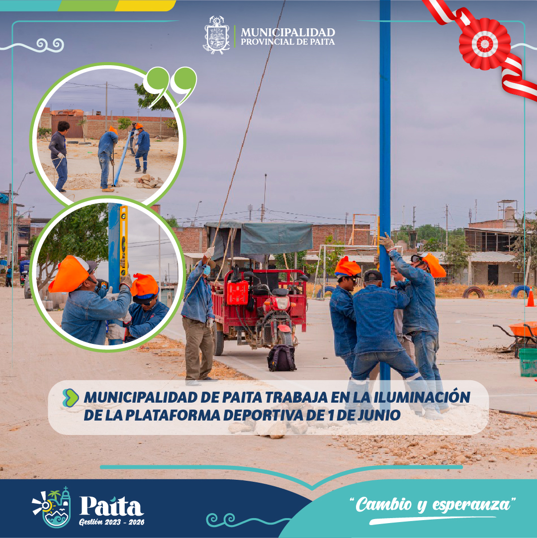 Municipalidad de Paita trabaja en la iluminación