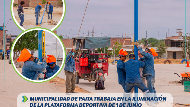 Municipalidad de Paita trabaja en la iluminación