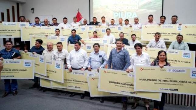 GORE Piura transfiere más de S/ 6 millones para elaboración de expedientes de obras en 33 distritos
