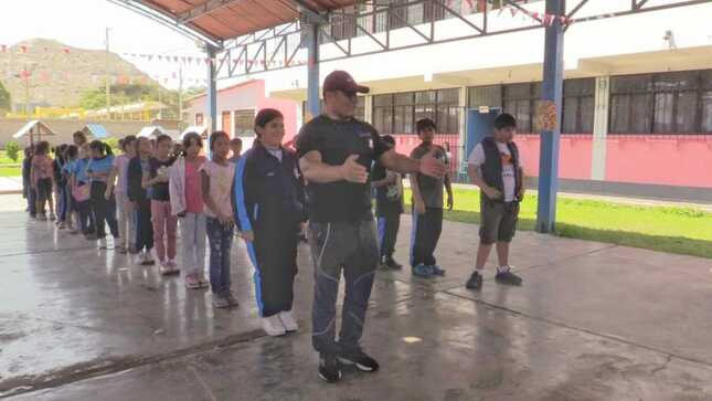 Ensayo para participar del desfile patrio