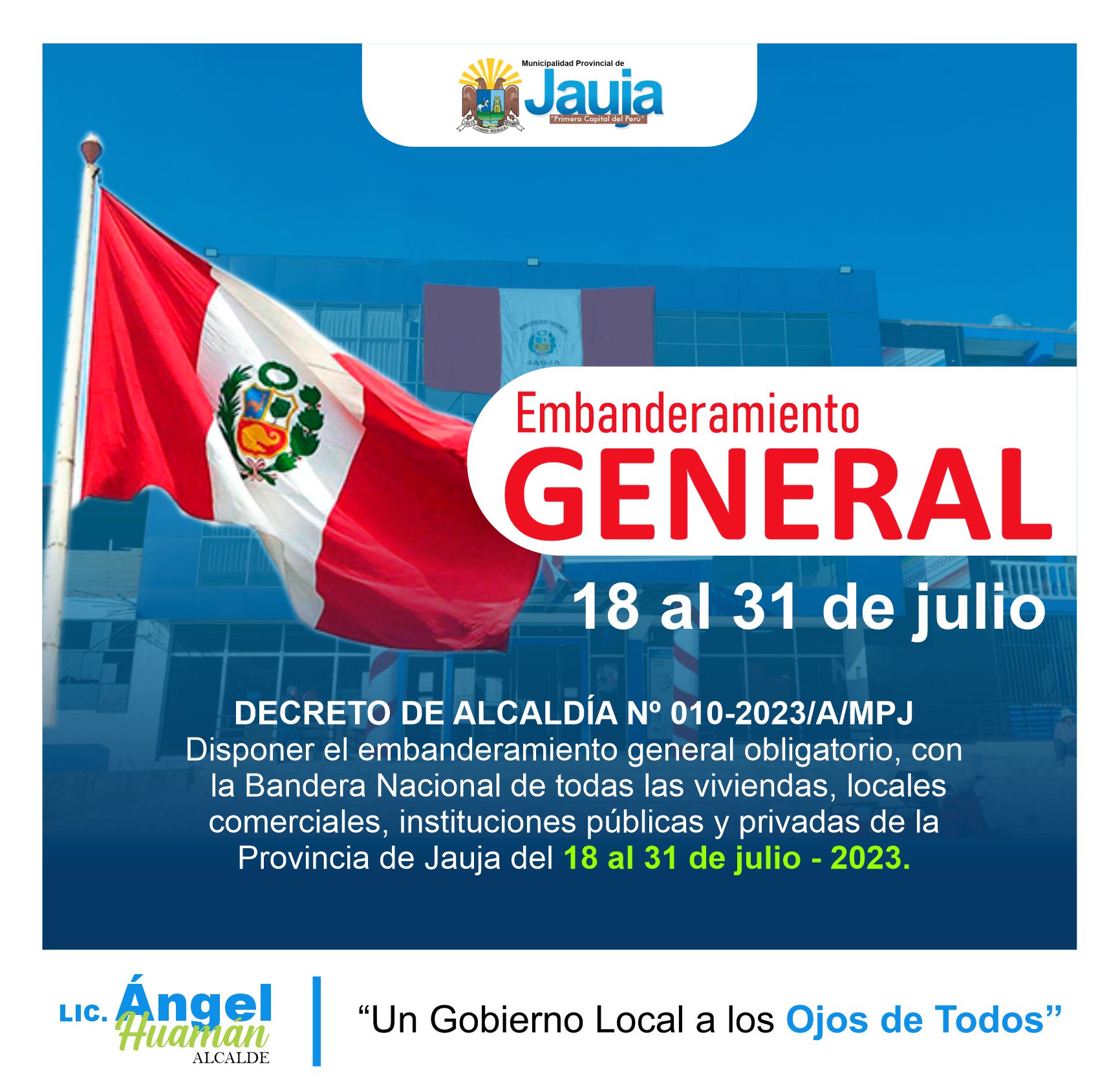 Embanderamiento por Fiestas Patrias