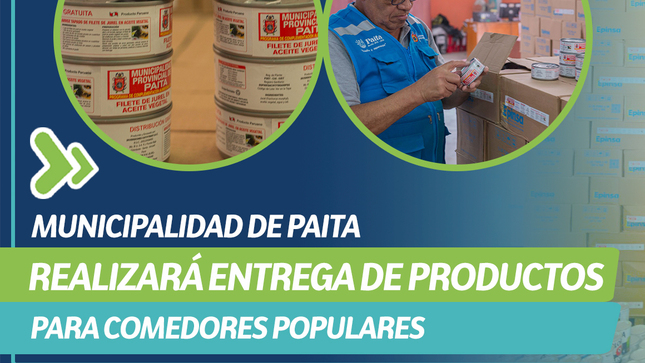 Entrega de productos para comedores populares